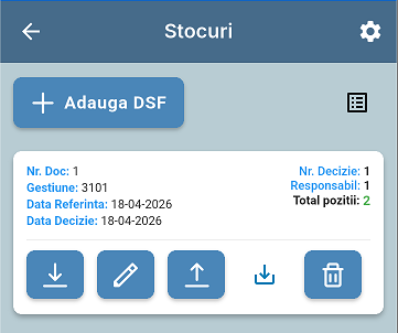 Lista documente stoc faptic stocuri