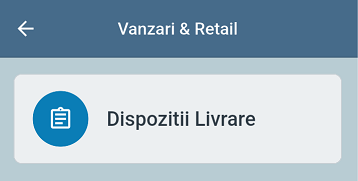 Submeniul Vanzari cu Dispozitii Livrare