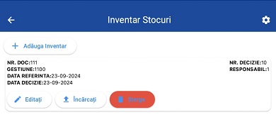 Antet document stoc faptic