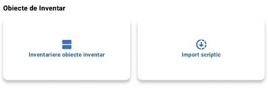 Ecran de adaugare a antetului documentului de inventariere obiecte de inventar